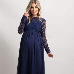 Pink Blush Lace Maxi